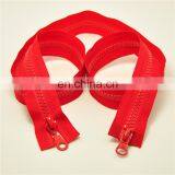 Color Blocking Golden Brass Two Sided Zipper thumbnail-3