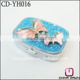 souvenir gift pink butterfly square pill box CD-YH016