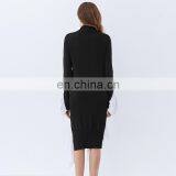 TWOTWINSTYLE Sweater For Women O Neck Long Sleeve Irregular Hem Loose Sweater Patchwork Casual thumbnail-6