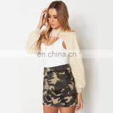 OEM Custom Logo Above Boob Sexy Fashion Organic Cotton Long Sleeve Super Short Hooded Pullover Crop Top thumbnail-6