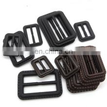 Rectangular brown black custom waterproof genuine leather covered belt buckles