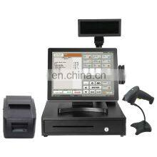 15'' Кассовый компьютер, POS-система, торговый автомат, электронный ПК с сенсорным экраном, все в одном