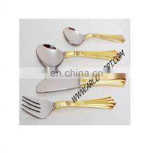 Gold Plated Stainless Steel Fancy Handmade Cutlery Set for Sale