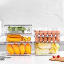 Amazon Hot Fridge Organizers Set Storage Clear Box Bins Bpa Free PET Plastic Food Container Egg Storage Plastic Egg Tray thumbnail-1