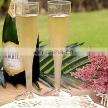 Decorative Fancy Wholesale Creative Quality Wedding Luxury Custom Plastic Flutes Champagne Glasses thumbnail-1