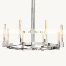 Custom Luxury Cannele Round Brass Led Industrial Chandelier Hanging Living Room Restaurant Bedroom Hotel Lighting Decoration thumbnail-4