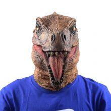Jurassic World Dinosaur Mask Halloween Carnival Animal Theme Party Cosplay Park Dinosaurs Full Head Headgear Latex Masks thumbnail-2