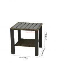 Living Accents 3pc Brown Steel Tudor Wicker Chat Set thumbnail-4