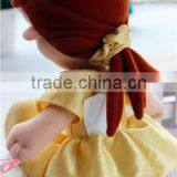 Fabric Rag Doll in Yellow Skirt/ Plush Rag Doll 12" thumbnail-2