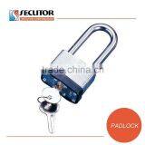 Long Shackle Laminated Iron Steel Padlock and Key thumbnail-1