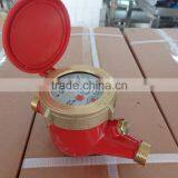 Multi Jet Vane Wheel Hot Water Meter With Red Body