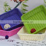 Woven Decorative Storage Basket With Colorful thumbnail-3