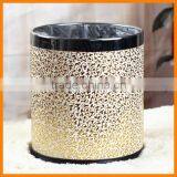 European Household Kitchen Trash Creative Fashion Leather Double Bedroom Hotel Barrel Basket Bucket Container Shipping thumbnail-6