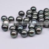 Cultured peacock black tahitian pearls Loose Pearl Bead with certificate