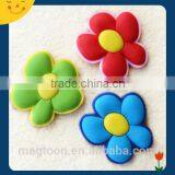 Custom home decoration 3D soft PVC flower magnetic fridge stickers