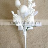 2015 newest Artificial Christmas wihte Berries Pick 5.5" Artificial Polyfoam berry christmas ornament for christmas decoration
