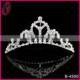 Manufacture wholesale elegant princess metal rhinestone tiara hair comb