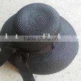 Factory in Zhejiang China Useful Lady Stripe Sun Visor Straw Hat thumbnail-3