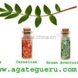 Rose Quart, Carnelian, Green Aventurine Bottles Set : Gemstone Bottle thumbnail-1