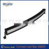 Custom Fitted High Intensity Ce Certified 288W 300W curved Led Light Bar for USA Market