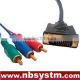 DVI to 3 RCA Cable