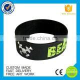 Promotional Free Sample Rubber Printing Wide Wristband thumbnail-3