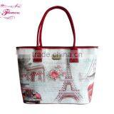 2016 New Arrival Flowers Printed Ladies Style Fashion Handbag thumbnail-1