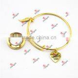 Gold Charms Brass Bracelet Bangles Jewelry thumbnail-1
