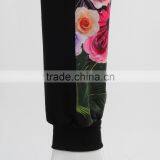 F5W30178 Ladies Contrast Panel Flower Print Jogger Pants thumbnail-5