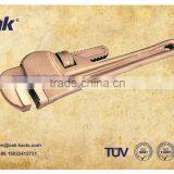 Non Sparking Beryllium Copper 6" PIPE WRENCH (AMERICAN TYPE) High Quality Supplier thumbnail-1