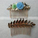 Bidal Hair Comb-Hawaiian Plumeria Flowers Bridal Beach Wedding Fascinator Headpiece Wedding Hair Accessory FHCOC2002-2 thumbnail-2