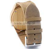 China 100% Genuine Leather Band Watch Japan Movement Wood Watch thumbnail-4