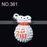 ALLOY Metal Rhinestone Vase Garment And Necklace Trimmings-361 thumbnail-1