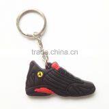 Yiwu Manre Soft PVC Wholesale Key Ring Shoe Shaped 2d Keychain