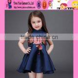 2016 fashion embroidered baby dress new style factory direct satin baby girl summer dress