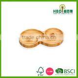 Hot Selling S-curved Wood Bamboo Food Tray thumbnail-5