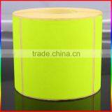 Custom Golden Yellow Fluorescent Adhesive Label Sticker in Roll thumbnail-2
