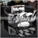 Made in china! Factory sale top quality custom fashion men's bracelet leather