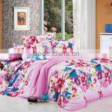 Hot Sale Cotton Bed Sheet Quilt Bedding Sets Reactive Printed Floral Design Soft and Comfortable thumbnail-3