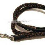 2012 Stylish Strong Round Braided Genuine Leather Dog Chain Leashes