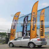 Advertising Fiberglass Pole Polyester Flag Teardrop Flag Outdoor Advertising Flag