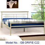 Modern Style Design Double Bed With Metal Square Tube For Bedroom Home Furniture Malaysia In Attractive Appearance thumbnail-1