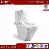 One Piece Washdown Diamond Shape Toilet, Luxury Sanitary Ware Toilet wc With uf Seat Cover