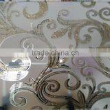 Golden Bronze Ice Flower Design Decorative Art Glass Manufacturer in China