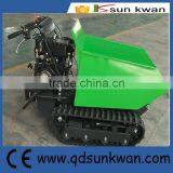 Green 500kgs Gasoline Garden Multifunctional Power Barreow Tracked Mini Dumper