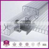 U Shaped Hollow Polycarbonate Sheet Connection Panel Used For Carport With UV Coated 6mm/8mm/10mm
