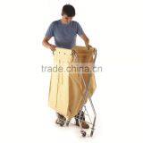 Collapsible Laundry Trolley Transport Up to 120 Pounds Water Resistant Heavy Duty Canvas thumbnail-3