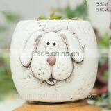 Mini White Zodiac Animal Decorative Succulent Ceramic Flower Pots thumbnail-4