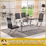 Hotel Furniture Dining Table With 4 Stainlss Steel Legs