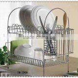 Rectangle Kitchen Dish Rack Metal Double Plate Holder thumbnail-1
